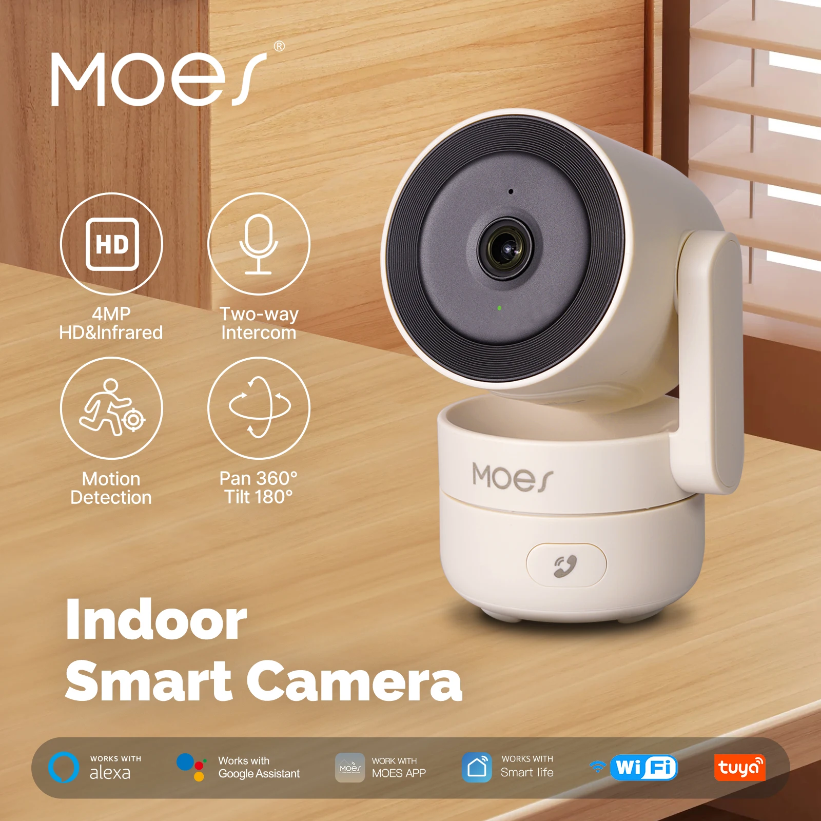 Eufy Camera E220 - MOESTuya WiFi Indoor Pan/Tilt Câmera de
