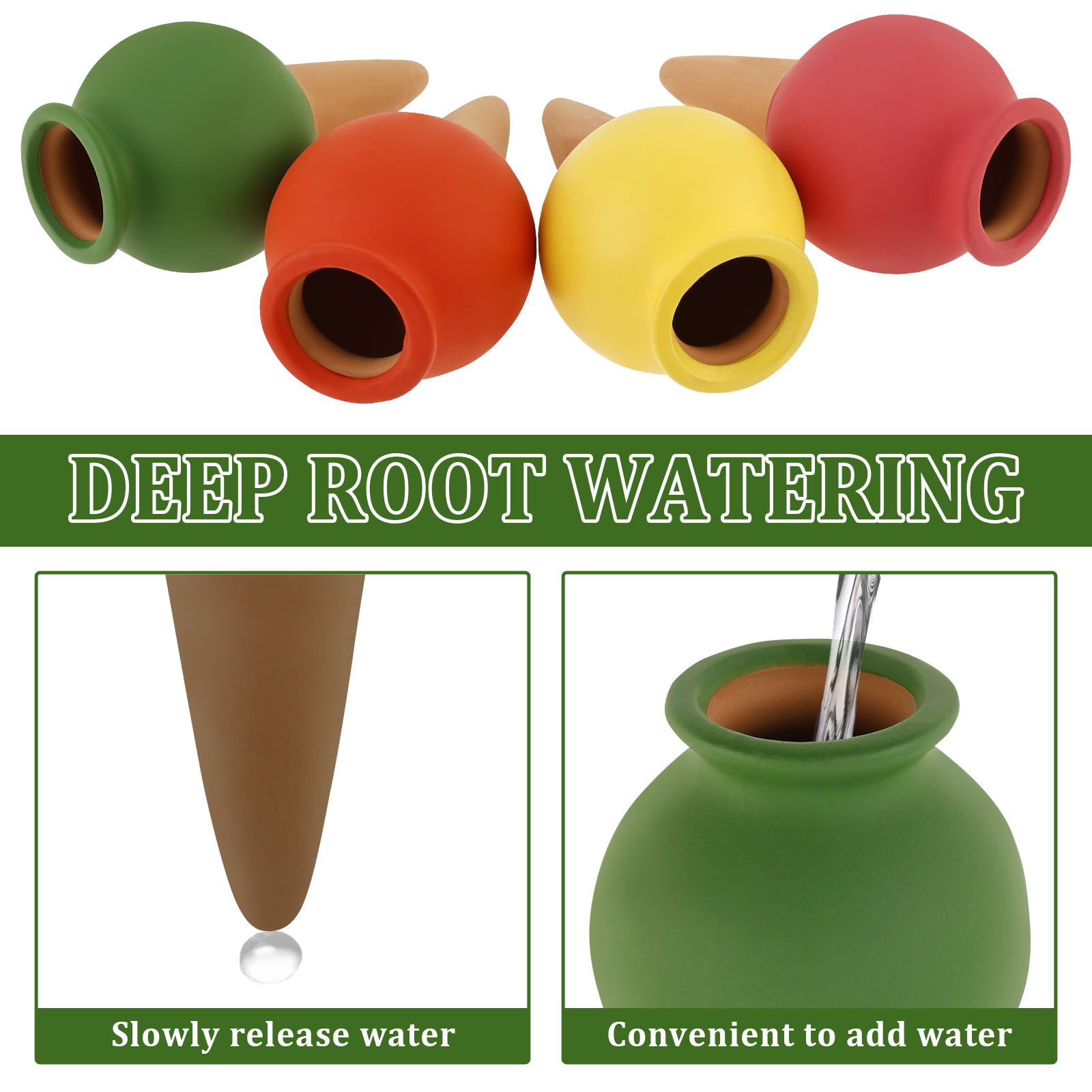 8 pçs terracota auto rega pico - Self Watering Insert avaliação e preço